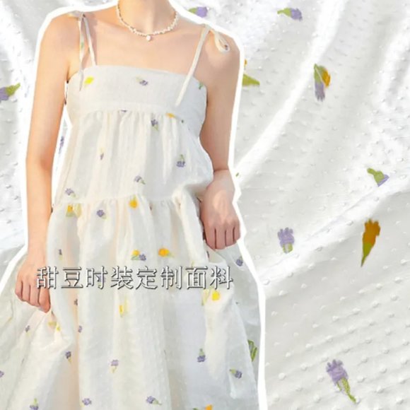 White Floral Midi Dress - Picture 1 of 10